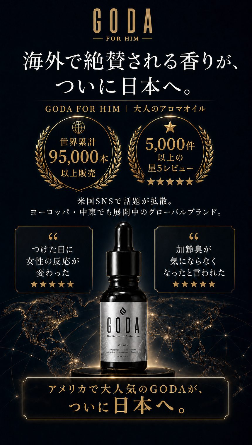 GODA FOR HIMの海外販売実績とレビュー実績